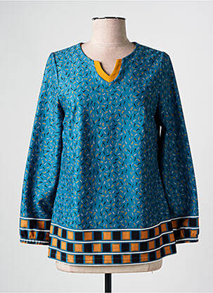 Tricou mâneci lungi mâneci lungi albastru MERI & ESCA femeie