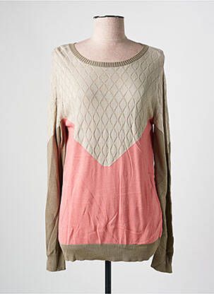 Pulover elasticitate mâneci lungi bej GUY DUBOUIS femme