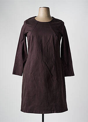 Rochie midi mâneci lungi mâneci lungi maro GUY DUBOUIS femeie
