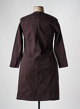 Rochie midi mâneci lungi mâneci lungi maro GUY DUBOUIS femeie