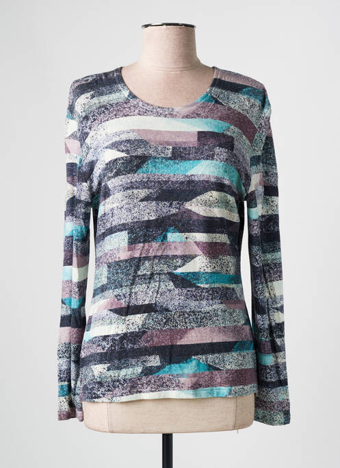 Tricou imprimeu fantezie mâneci lungi gri GUY DUBOUIS femme