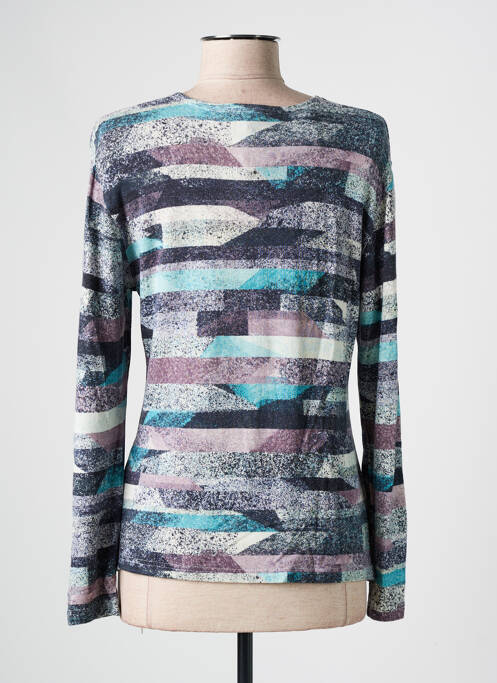 Tricou imprimeu fantezie mâneci lungi gri GUY DUBOUIS femme