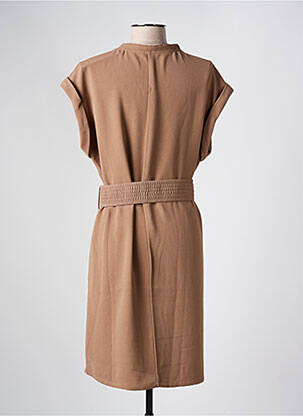 Rochie midi mâneci scurte mâneci scurte maro YAYA femeie