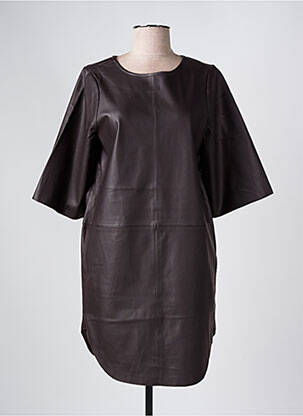Rochie scurtă mâneci 3/4 mâneci 3/4 maro YAYA femeie