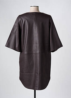 Rochie scurtă mâneci 3/4 mâneci 3/4 maro YAYA femeie