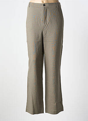 Pantalon chino țesătură poplin mărime normală maro YAYA femeie