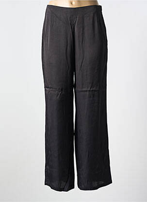 Pantalon larg închidere cu fermoar lateral talie înaltă negru AGATHE & LOUISE femeie