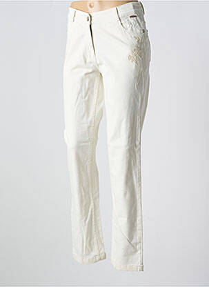 Blugi cu croială dreaptă bej AGATHE & LOUISE femeie