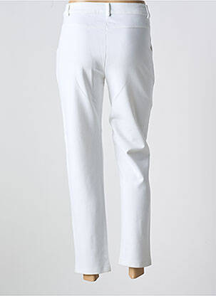 Pantalon chino închidere cu fermoar sub clapetă cu nasturi talie înaltă bej AGATHE & LOUISE femeie