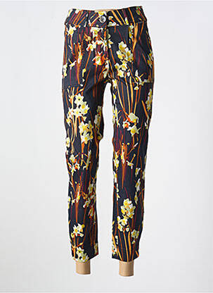 Pantalon chino țesătură poplin mărime normală negru AGATHE & LOUISE femeie