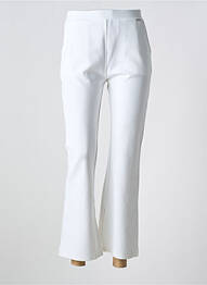 Pantalon evazat elasticitate mărime normală bej AGATHE & LOUISE femme