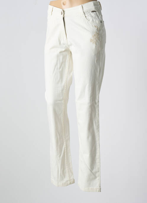 Blugi cu croială dreaptă bej AGATHE & LOUISE femeie