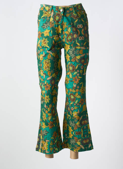 Blugi cu croială evazată verde AGATHE & LOUISE femeie