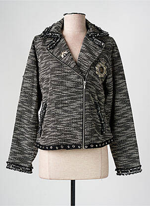 Jachete casual guler tip costum negru AGATHE & LOUISE femeie