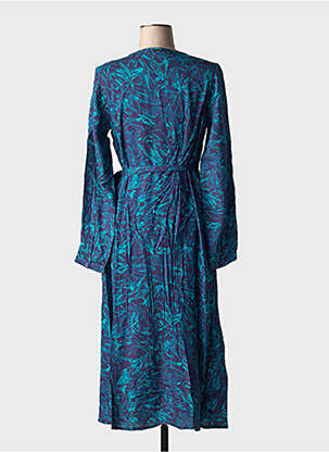Rochie midi imprimeu fantezie mâneci lungi albastru AGATHE & LOUISE femeie