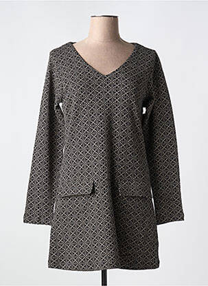 Rochie scurtă croială evazată mâneci lungi negru AGATHE & LOUISE femeie