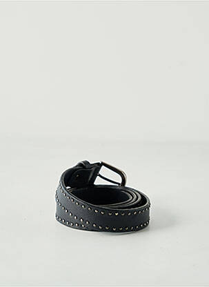 Curea efect material satinat negru YAYA femeie