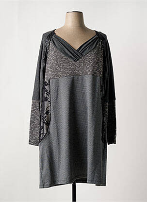 Rochie midi mâneci lungi mâneci lungi gri FRED SABATIER femeie