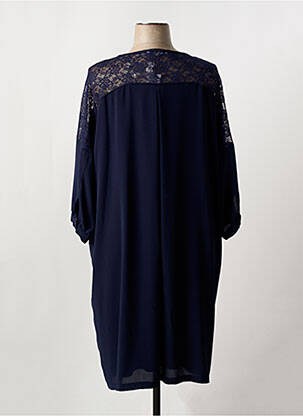 Rochie midi croială fluidă mâneci 3/4 albastru FRED SABATIER femeie