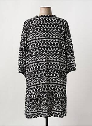 Rochie midi imprimeu fantezie mâneci lungi negru APRICO femeie