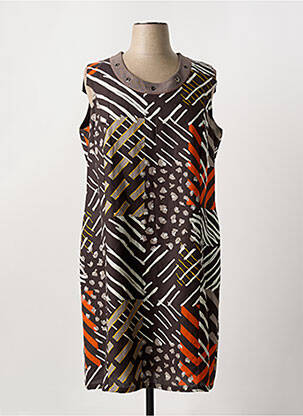 Rochie midi maro FRANCE RIVOIRE femeie