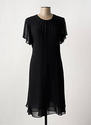 Rochie midi croială fluidă mâneci scurte negru FRED SABATIER femeie