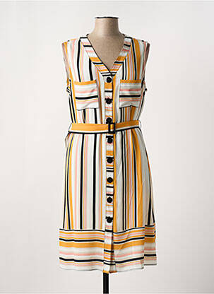 Rochie midi croială fluidă fără mâneci galben JOSEPH RIBKOFF femeie