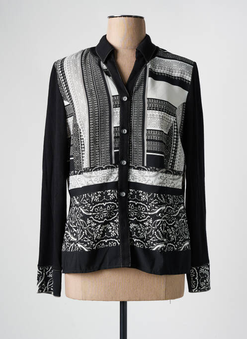 Cămașă imprimeu fantezie mâneci lungi negru MERI & ESCA femme