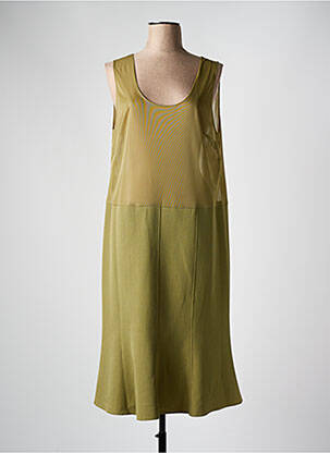 Jupon/fond de rochie croială dreaptă verde FRANCE RIVOIRE femeie
