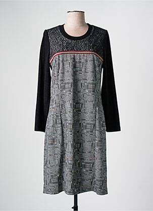 Rochie midi mâneci lungi mâneci lungi gri GUY DUBOUIS femeie