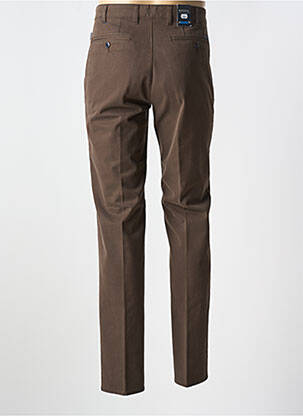 Pantalon chino țesătură poplin talie înaltă maro BRÜHL bărbat