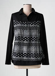 Top croială fluidă mâneci lungi negru S.QUISE femme