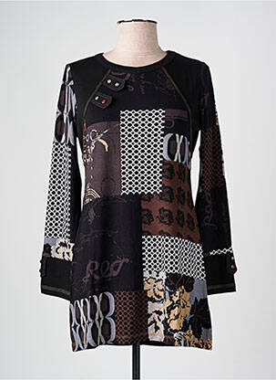 Tunică mâneci lungi negru S.QUISE femeie