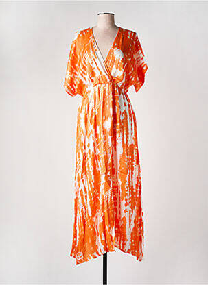 Rochie lungă portocaliu LAGON BLEU femeie