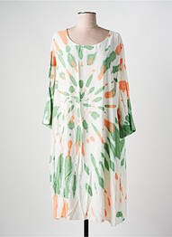 Rochie midi mâneci 3/4 mâneci 3/4 verde LAGON BLEU femeie