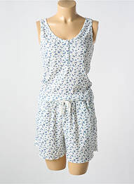 Pijamale scurte guler rotund alb JAVIER GOLMAR femme