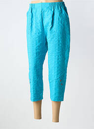 Pantalon trei sferturi croială dreaptă albastru ATLANTA femme