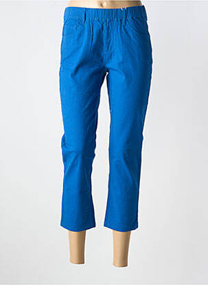 Pantalon trei sferturi croială dreaptă albastru S.QUISE femeie