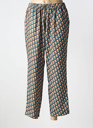 Pantalon drept țesătură crep mărime normală maro WALTRON femeie