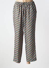 Pantalon drept țesătură crep mărime normală maro WALTRON femme