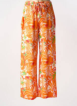 Pantalon drept portocaliu LAGON BLEU femeie