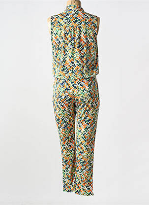 Salopetă-pantalon croială fluidă fără mâneci verde ATLANTA femeie