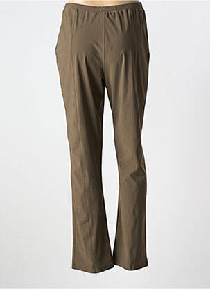 Pantalon drept talie elastică maro IMPULSION femeie