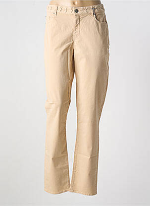 Pantalon drept închidere cu fermoar sub clapetă cu nasturi bej LEE COOPER femeie