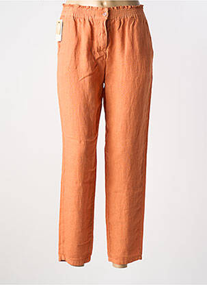 Pantalon drept talie elastică portocalie LCDN femeie