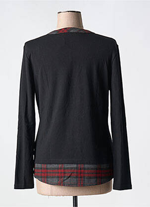 Top elasticitate mâneci lungi negru S.QUISE femeie