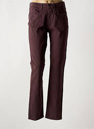 Pantalon slim țesătură poplin mărime normală maro GUY DUBOUIS femme
