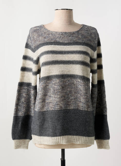 Pulover gri COULEURS DU TEMPS femeie