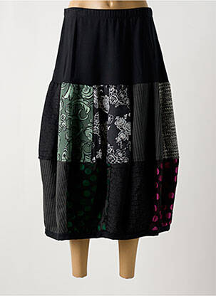 Fustă lungă negru SOPHIA CURVY femeie