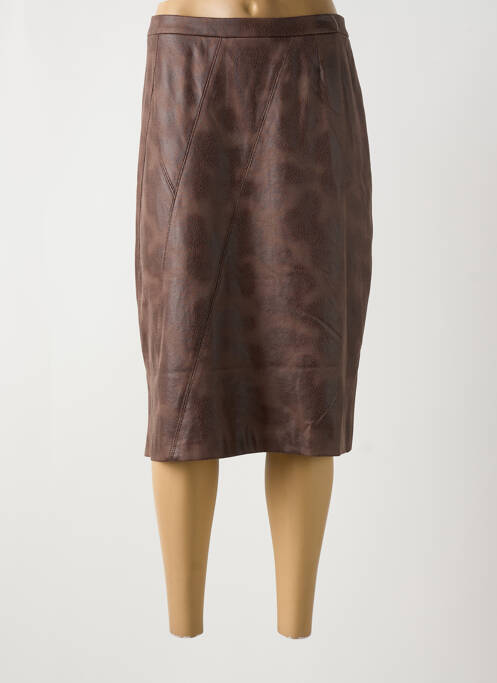 Fustă midi maro JEAN DELFIN femeie